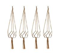 Jooehyer Cesto Sospeso Manuale per Vasi da Fiori, Borsa A Rete Intrecciata per La Casa, Vintage, Fionda per Piante, Corda Annodata, per Piante da Giardino, Vaso da 90 cm