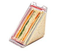 Jooehyer Contenitore per Sandwich Triangolare Contenitore per Sandwich In Plastica Trasparente Triangolare con Coperchio Contenitori da Asporto per Formaggio 1 Pezzo