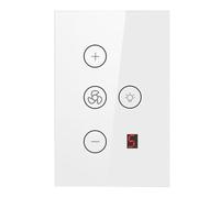 Jooehyer Interruttore Della Luce del Ventilatore A Cinque Velocità Tuya Wifi con Regolazione Della Velocità del Tiristore Pannello Touch Interruttore con