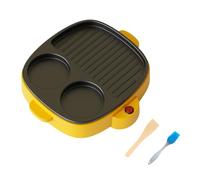 Jooehyer Padella Elettrica per Omelette e Piastra Barbecue, Macchina per la Colazione con Padella Elettrica Piatta, Vaporiera per e Piastra per Steak. Spina EU C