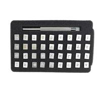 Jooehyer Strumenti Artigianali per Incisione di Timbri in Pelle DIY, in Pelle con Timbri Alfanumerici, 6 mm