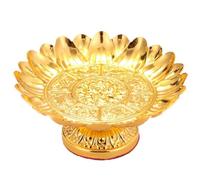 Jooehyer Vassoio per Offerte in Metallo A Forma di, per Il Culto del Tempio, Utensili da Sala Buddista, Vassoio Portaoggetti per Soggiorno