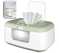 Jool Baby TinyBums - Scaldasalviette e dispenser con luce LED che cambia e interruttore on/off, colore: salvia