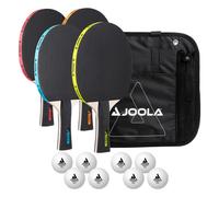 JOOLA Set da Ping Pong Neon 4 Racchette da Ping Pong 8 TT Palline Borsa Ping ...