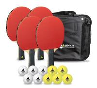 JOOLA Set da Ping Pong Quattro 4 TT Racchette 10 Palline Borsa Ping Pong Hobby