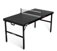 JOOLA tavolo da ping pong "Midsize FA", Unisex-Adult, tavolo da ping-pong pieghevole, filetto da ping-pong incluso, Grigio-Arancione, 152x71,5x76, 12kg