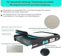 JOOLOOG Tappetino gonfiabile per ginnastica e ginnastica con pompa ad aria da 650 W, 2 m, 3 m, 4 m, 5 m, 6 m, con pompa ad aria elettrica da 650 W, per attività di cheerleader, verde, nero