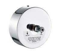 JOOM Filo stendibiancheria retrattile in acciaio inox, resistente, 2,4 m (max) per asciugare in bagno, lavanderia, hotel, finitura cromata, stile rotondo (cromo A (trapano)