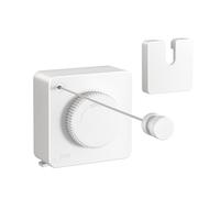 JOOM Filo stendibiancheria retrattile resistente, montaggio a parete, facile da appendere per asciugare i vestiti, con blocco per evitare cedimenti (quadrato, bianco)