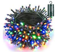 Joomer Natale Stringa Luci a LED Batteria, 20M 200LED Luci Natale Esterno Batteria, 8 Modalità Impermeabile Luci Natale Decorazioni per Camere, Casa, Feste, Matrimonio, Festival(Multicolore)