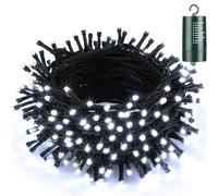 Joomer Natale Stringa Luci a LED Batteria, 20M 200LED Luci Natale Esterno Batteria, 8 Modalità Impermeabile Luci Natale Decorazioni per Camere, Casa, Feste, Matrimonio, Festival(Bianco Freddo)