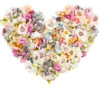 joonnair 100 Pezzi Teste di Fiori Artificiali Fiori di Stoffa, Fiori Margherita Mini in Seta, Multicolor per Bouquet Matrimonio, Decorazioni DIY, Bomboniere, Casa, Centrotavola