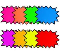 joonnair 160 pezzi Etichette per Vendita al Dettaglio Cartellini Prezzi e Segni Fluorescenti Cartellino del Prezzo e Segno in Carta Esplosione Stellare Segni Segnaprezzi Neon Promozionale