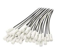 joonnair 25 Pezzi G4 Portalampada Ceramica Con cavo da 10 cm, G4 Portalampada Presa Connettore, Attacco G 4 per Lampadine al Quarzo, Lampadine Alogene, Luci a LED