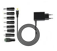 joonnair Alimentatore Universale CA 6V 1A, Adattatore di Alimentazione CA CC con 8 Connettori CC per Dispositivi Elettronici da 6V