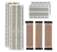 joonnair Kit breadboard senza saldatura, 2×830 punti mini breadboard, 2×400 punti mini breadboard, 120 pezzi 20 cm cavetti jumper Dupont, breadboard kit compatibile Arduino e Raspberry Pi