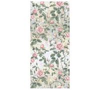 JOONOR Pellicola per la privacy per finestre con rose rosa retrò, decalcomanie 3D per finestre in vetro colorato arcobaleno, adesivo statico non adesivo per casa e ufficio, 42 x 100 cm