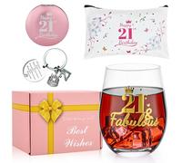 JOONYOEE Set regalo per il 21° compleanno per ragazze e donne, set regalo personalizzato per 21 anni, sorella, figlia, signore, amiche, decorazioni di buon compleanno