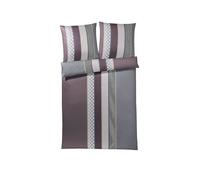 JOOP Biancheria da letto in raso Cornflower Stripes 70x90 / 140x200cm (Deep Wine) bacca