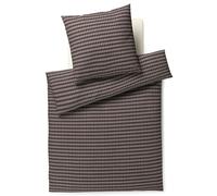 Joop! Biancheria da letto Soft Mesh 45005 77 Mocca a righe a quadri, motivo a quadri, marrone, flanella invernale, dimensioni: 155 cm x 220 cm