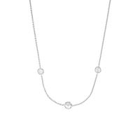 JOOP! Collana con ciondolo in argento Sterling 925, da donna, con zirconi sintetici, 42+3 cm, bianco, fiordaliso, disponibile in una confezione regalo per gioielli, 2038047, Fiordaliso