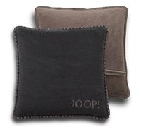 Joop!Federa per cuscino in misto cotone con chiusura lampo, Misto cotone, Anthrazit-Taupe, 50 cm x 50 cm