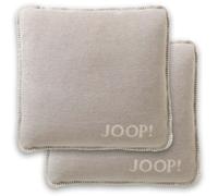 JOOP Fodera Per Cuscino, Confezione Da 2 - UDF Doubleface, 50x50 Cm, Logo