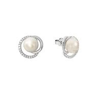 JOOP! Orecchini a lobo in argento sterling 925/acciaio inossidabile da donna, con zirconi sintetici, forniti in confezione regalo
