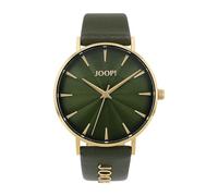 JOOP! Orologio analogico al quarzo da donna con cinturino in pelle, color cachi, resistente all'acqua fino a 5 bar, fornito in una confezione regalo, 2035044