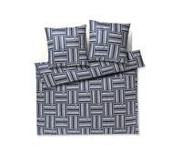 JOOP Satin Bettwäsche Weave 2x 70x90cm / 200x200cm Navy blu