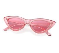 Joopin Occhiali da Sole da Donna Occhi di Gatto Polarizzati Protezione UV400 Moda Retro Triangolari Farfalla Vintage Cat Eye Sunglasses (Rosa Trasparente)