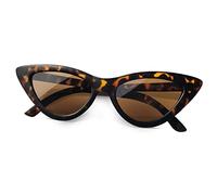 Joopin Occhiali da Sole da Donna Occhi di Gatto Polarizzati Protezione UV400 Moda Retro Triangolari Farfalla Vintage Cat Eye Sunglasses (Marroni Leopardati)