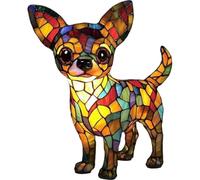 Jooseen Rainbow Pup Lamp 3D Retro Stained Resin Small Dog Lamp USB Powered LED Night Light for Bedroom Desk Decorative Gift for Dog Lovers (#10)