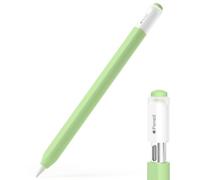 JOOSKO Astuccio per Apple Pencil (USB-C), custodia protettiva in silicone, supporto magnetico e doppio tocco (Matcha)