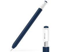 JOOSKO Astuccio per Apple Pencil (USB-C), custodia protettiva in silicone, supporto magnetico e doppio tocco (blu navy)