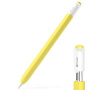 JOOSKO Astuccio per Apple Pencil (USB-C), custodia protettiva in silicone, supporto magnetico e doppio tocco (giallo)