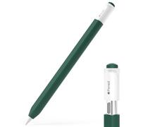 JOOSKO Astuccio per Apple Pencil (USB-C), custodia protettiva in silicone, supporto magnetico e doppio tocco (verde notte)