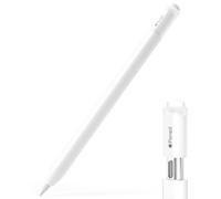 JOOSKO Astuccio per Apple Pencil (USB-C), custodia protettiva in silicone, supporto magnetico e doppio tocco, colore: bianco