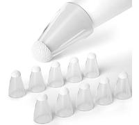 Joosko Compatibile con Apple Pencil Tips Cover Case in silicone Fber Pennino [10 pezzi], Custodia silenziosa in fibra di silicone antiscivolo per Apple Pencil 2 generazione/1a generazione (trasparente)