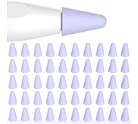 Joosko Custodia per pennino Apple Pencil di seconda generazione e 1a generazione, confezione da 50, sottile, in silicone, disegno silenzioso, per Apple Pencil 2a e 1a generazione (viola lavanda)