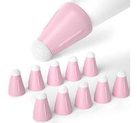 JOOSKO Protezione per pennino Apple Pencil, in fibra di silicone, antiscivolo, colore rosa, confezione da 10