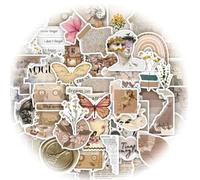 JOOTUEPO 120 pezzi Adesivi Vintage, Sticker Aesthetic, Adesivi Scrapbooking, Album journaling, in Vinile, Impermeabili Stickers Aesthetic per Valigie Chitarra Skateboard Termos Tazze Agenda ecc