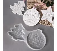 JOOTUEPO 2 Pezzi Natale Stampo Candela, 3D Stampo Candela Stampi in Silicone, Atampi per Candele Natalizie, Stampi in Silicone per Candele, Stampo Silicone Natale, per Candele Profumate/Sapone