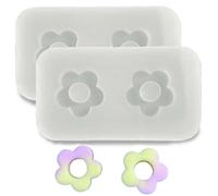 JOOTUEPO 2 Pezzi Resina Epossidica Trasparente, Stampi per Gioielli in Resina, Mini Stampo in Silicone a Forma di Fiore, per DIY Creazione Gioielli, Decorazioni, Artigianale Natalizio Fai da Te