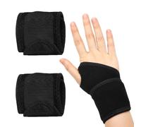JOOTUEPO 2 Pezzi Wrist Brace Carpal Tunnel Splint Traspirante e Regolabile Elastica, Per Alleviare Le e il Dolore da Artrite, Per Recovery, Support, and Injury Protection(Nero)