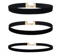 JOOTUEPO 3 Pezzi Choker Donna Velluto Nero Nastro Regolabile Collane Girocollo Stile Retrò,Collane a Collare Nero a Più Livelli, Cocker Collana Donne e Ragazze per Balli Di Compleann Feste