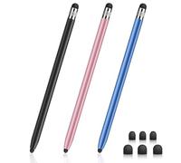JOOTUEPO 3 Pezzi Penna Touch Stylus, Penna Touch Tablette ad Alta Sensibilità e Precisione, Penna per Tablet 3 in 1 Penna pour iPad/iPhone/Samsung/Android