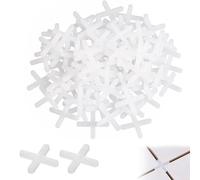 JOOTUEPO 500 Pezzi Distanziatori per Piastrelle, 3mm Distanziatori a Croce in Plastica per Autolivellante, Distanziatori per piastrelle a forma di croce, per Posizionamento Accurato Piastrelle