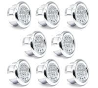 JOOTUEPO Anelli di Troppo Pieno, 8 Pezzi Anello di Troppo Pieno per Lavello, Rotonda Tappo Pieno Lavandino, Decorativo Straripamento Scarico Tappo, Tappo Rotondo per Cucina, Lavandino, Vasca da Bagno