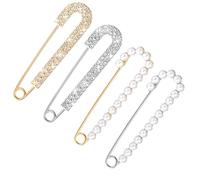 JOOTUEPO Spilla da donna con strass e perle, color oro e argento, piccole spille da balia decorative per vestiti, hijab, alla moda, maglioni, camicie, gonne, abiti, pantaloni, maniche, cappelli